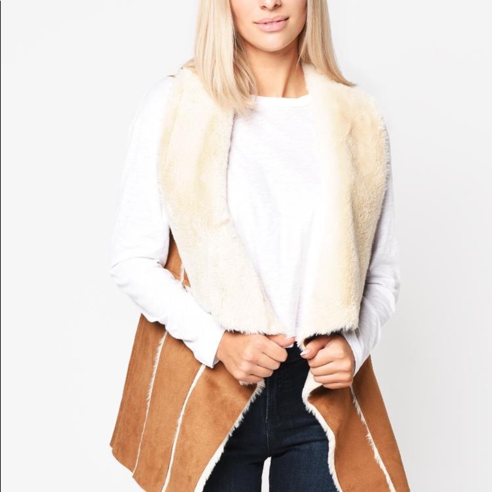 Faux Fur Suede Cupcakes & Cashmere Vest in Medium